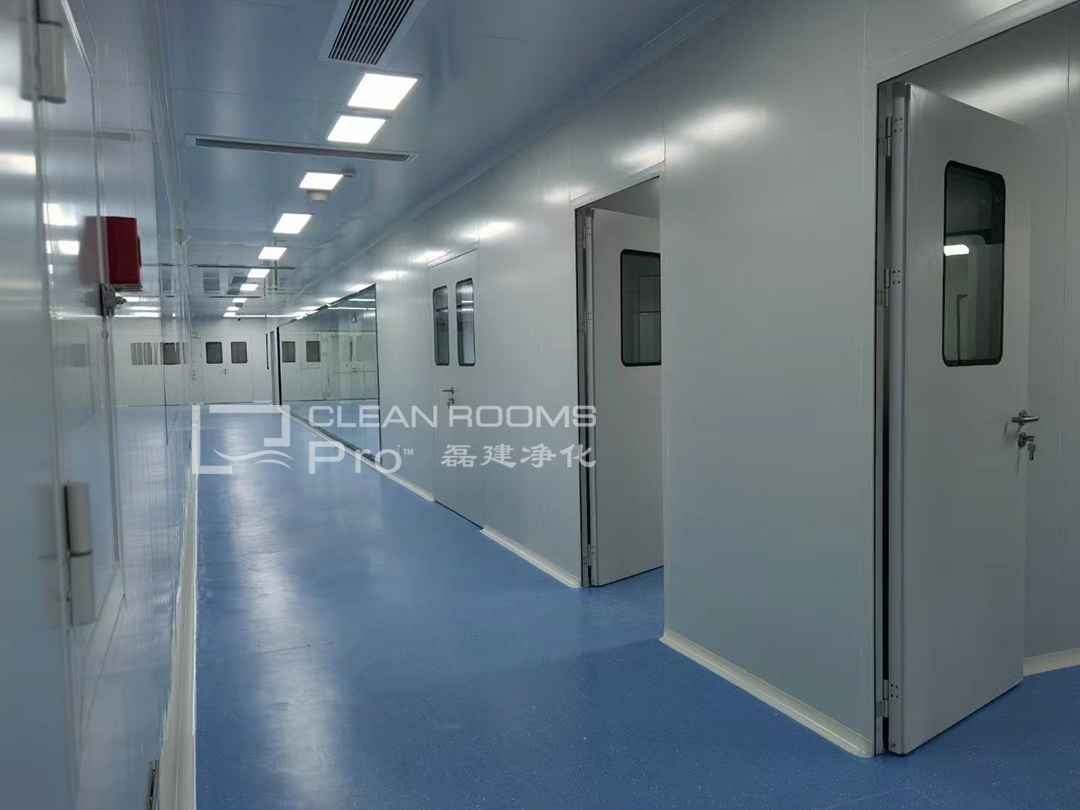 上海医药企业CAR-T细胞GMP制备车间及细胞库A级洁净室装修工程案例_磊建净化 (7)